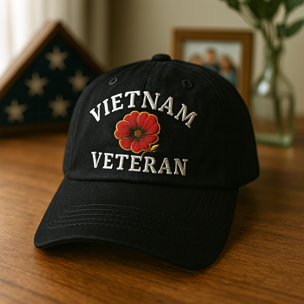 🎖️ Vietnam Veteran Poppy Cap - Perfect Gift for Holidays & Special Occasions 🎁