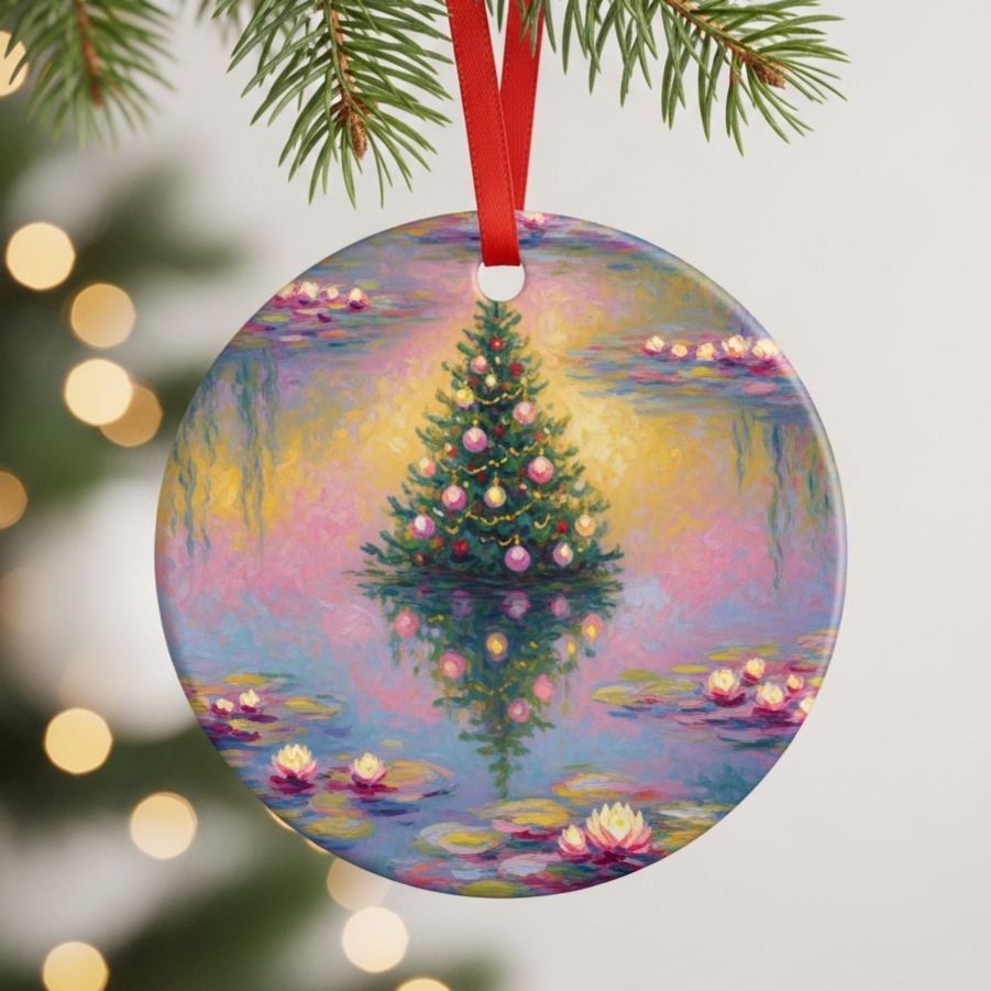 🎨✨ Famous Paintings Inspired Christmas Ornaments – Perfect Holiday & Special Occasion Gift!