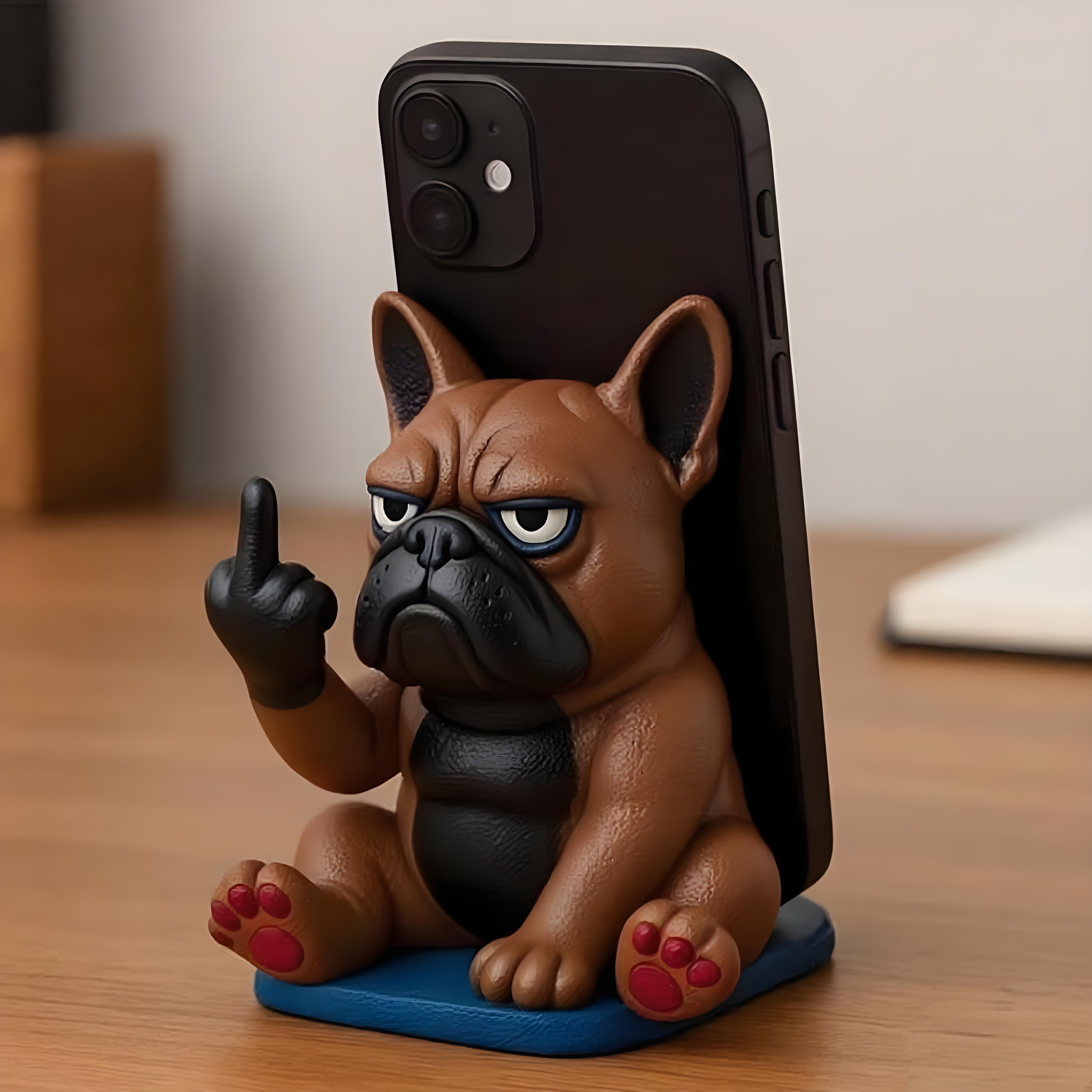 🎁 Sassy Bulldog Phone Stand - Perfect Gift for Holidays & Special Occasions! 🐶