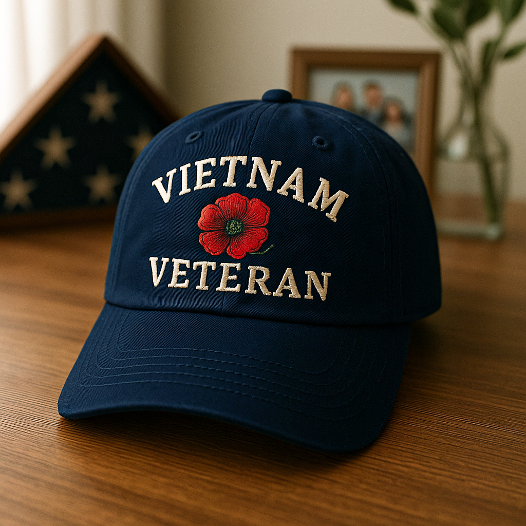 🎖️ Vietnam Veteran Poppy Cap - Perfect Gift for Holidays & Special Occasions 🎁