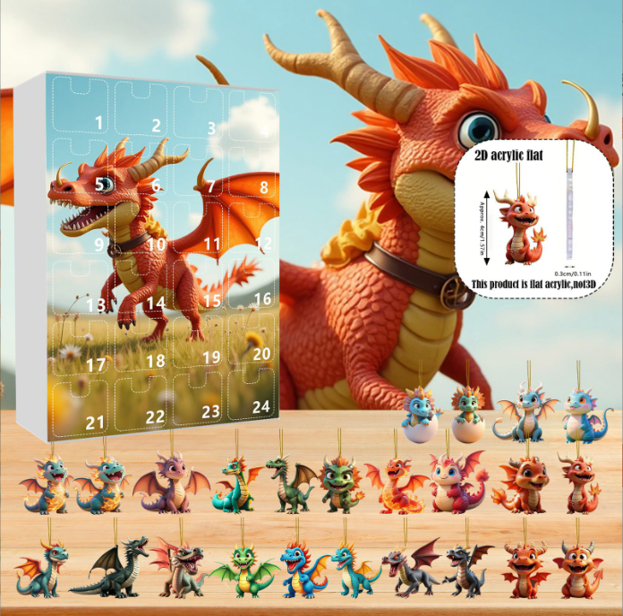🐉🎁 2025 Dragon Advent Blind Box Calendar – Perfect Holiday & Special Occasion Gift!