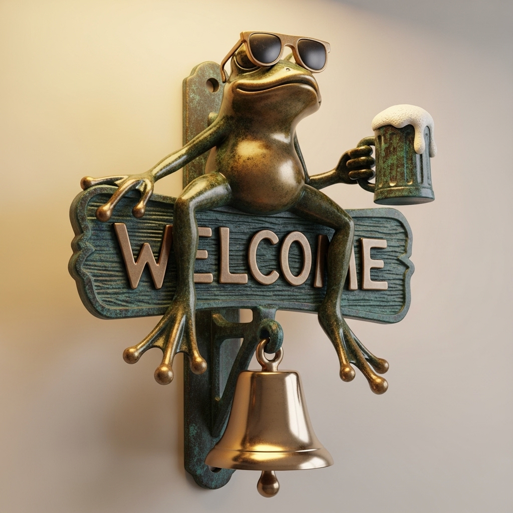 🎄✨ Chill Frog WELCOME Doorbell – Perfect Holiday & Special Occasion Gift!