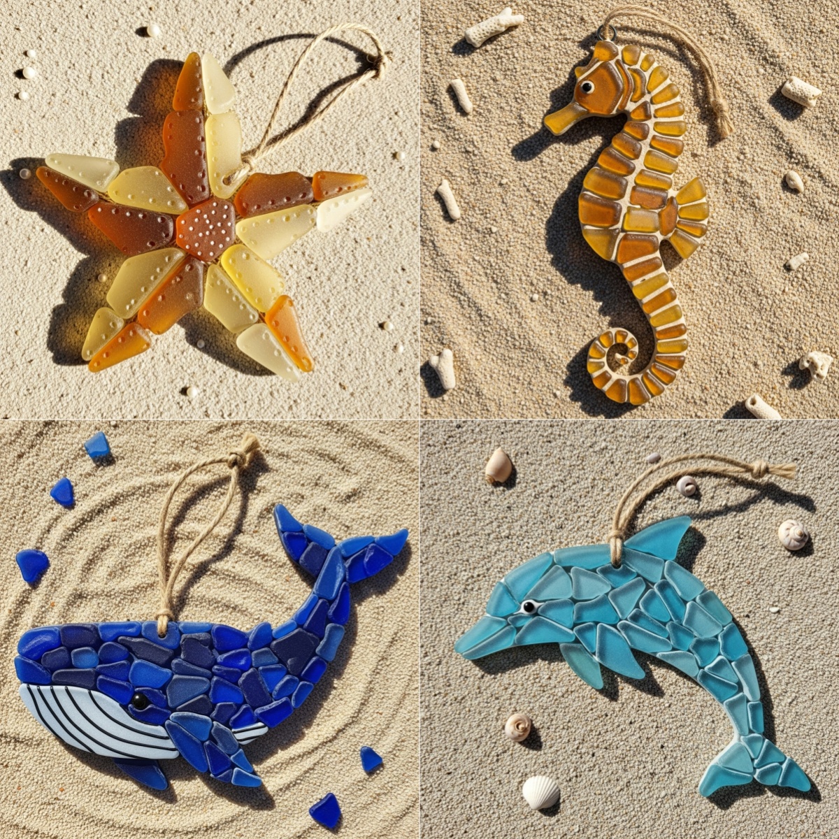 ✨2025 New Sea Glass Christmas Ornament—Perfect Holiday Gift for Special Occasions🎄