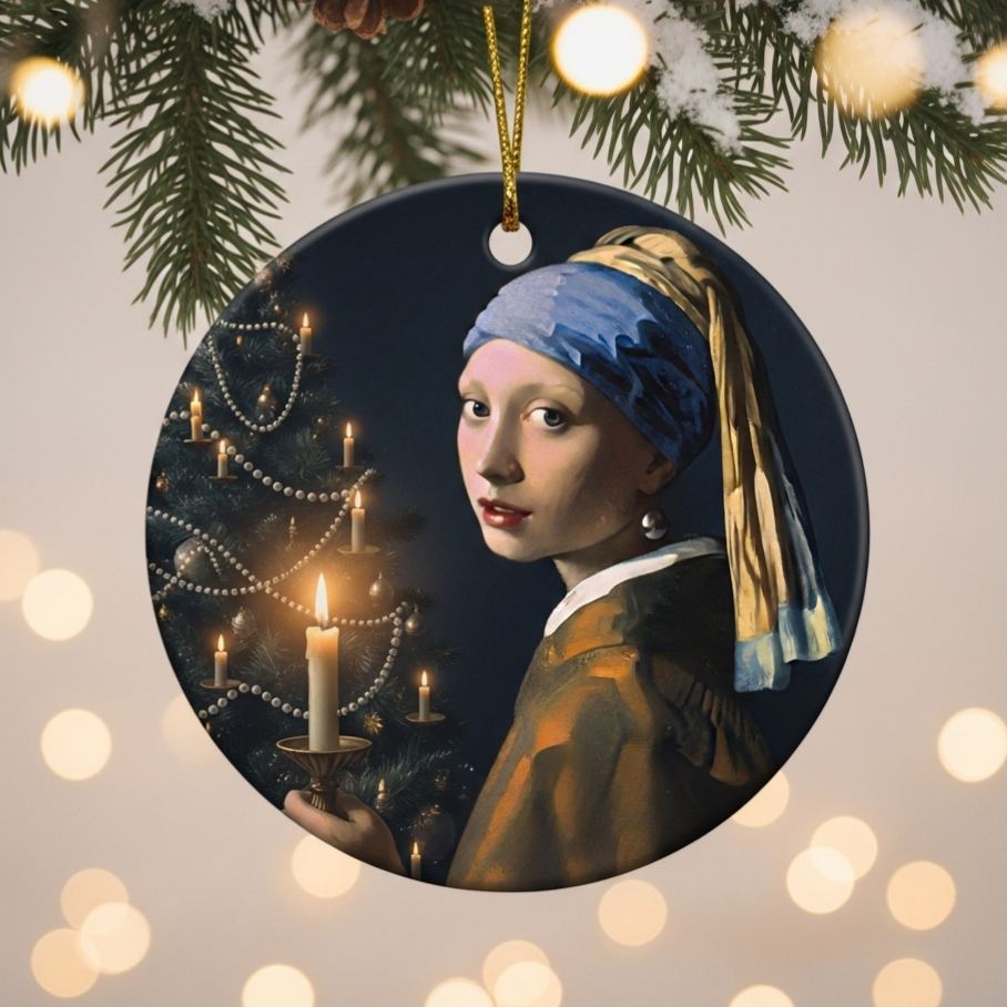 🎨✨ Famous Paintings Inspired Christmas Ornaments – Perfect Holiday & Special Occasion Gift!