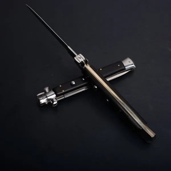 ✨Handcrafted Italian Stiletto Pocket Knife – Perfect Gift for Holidays & Special Occasions 🎁🔪