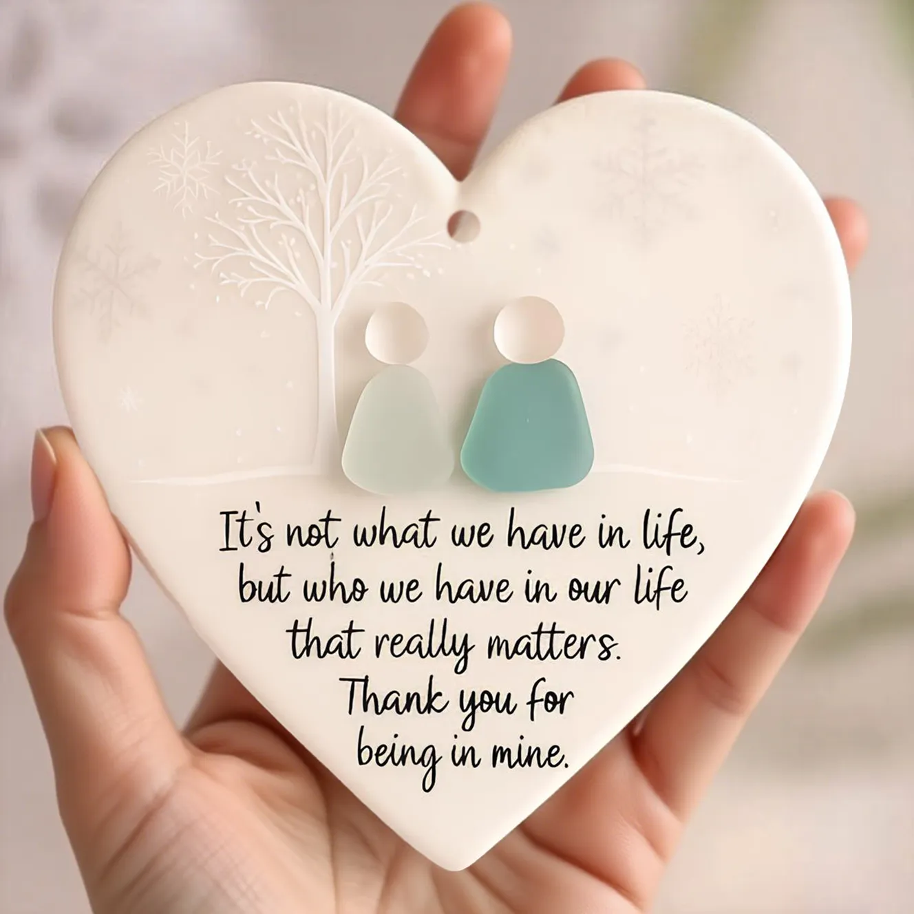 💖 Heart-Shaped Sea Glass Ornament – Perfect Holiday & Special Occasion Gift 🌊