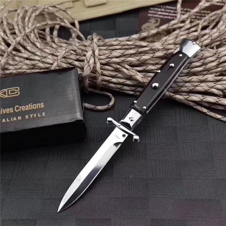 ✨Handcrafted Italian Stiletto Pocket Knife – Perfect Gift for Holidays & Special Occasions 🎁🔪