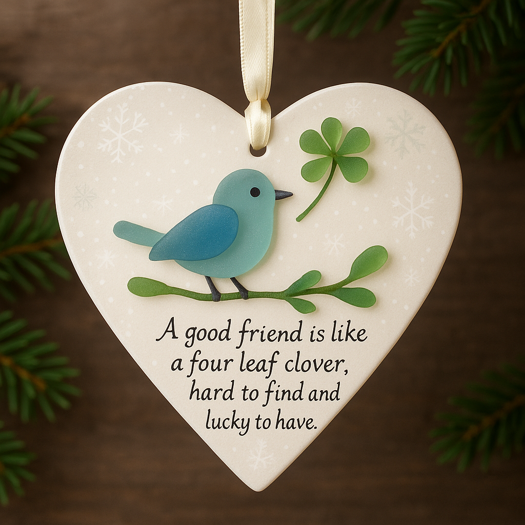 💖 Heart-Shaped Friendship Ornament – Perfect Gift for Special Occasions & Holidays 🎁