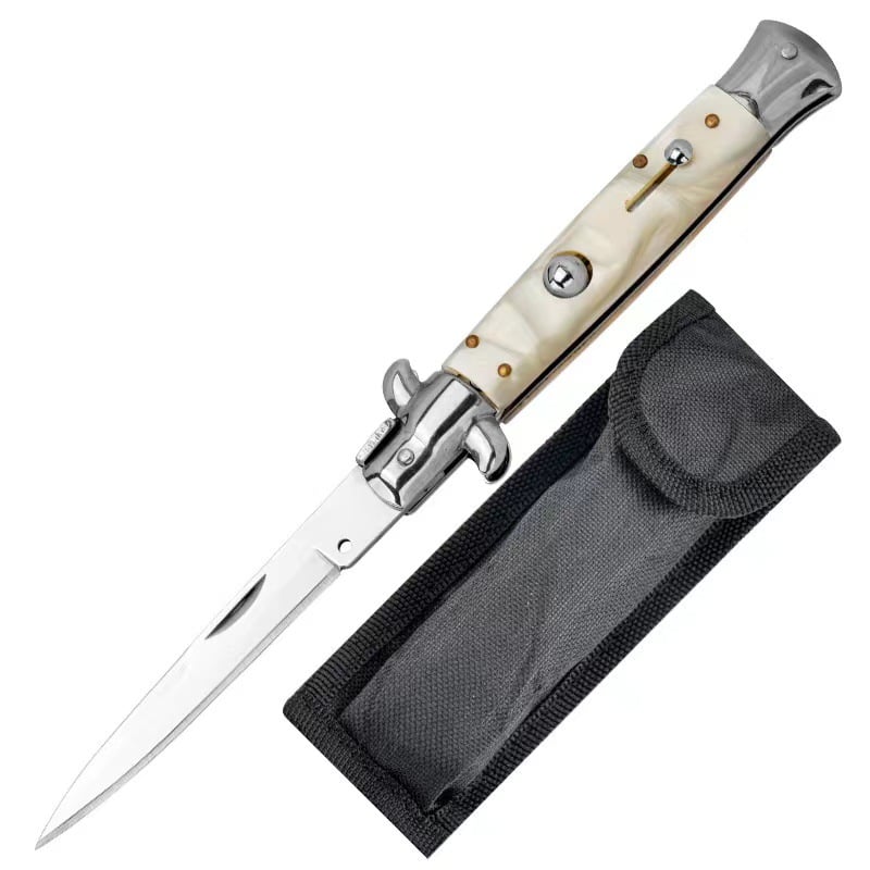 ✨Handcrafted Italian Stiletto Pocket Knife – Perfect Gift for Holidays & Special Occasions 🎁🔪