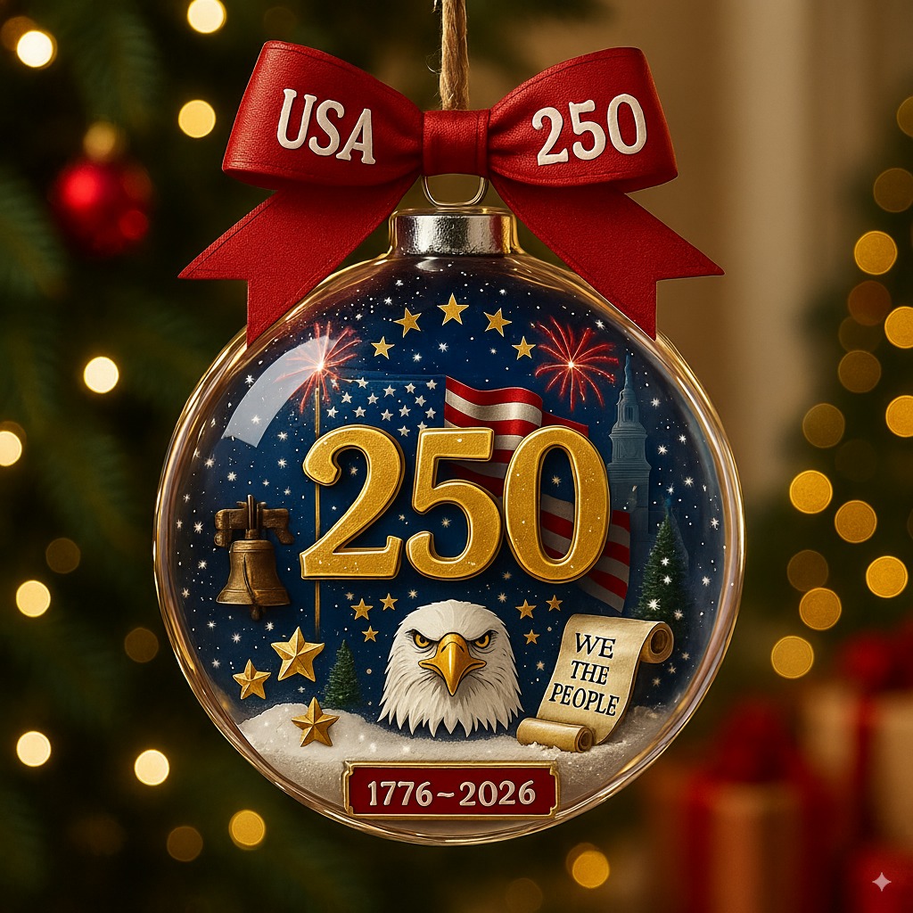 🇺🇸✨ USA 250th Anniversary Commemorative Keepsake Ornament – Perfect Holiday & Special Occasion Gift