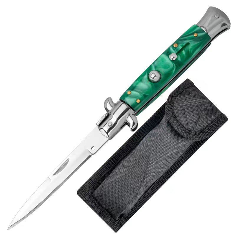 ✨Handcrafted Italian Stiletto Pocket Knife – Perfect Gift for Holidays & Special Occasions 🎁🔪