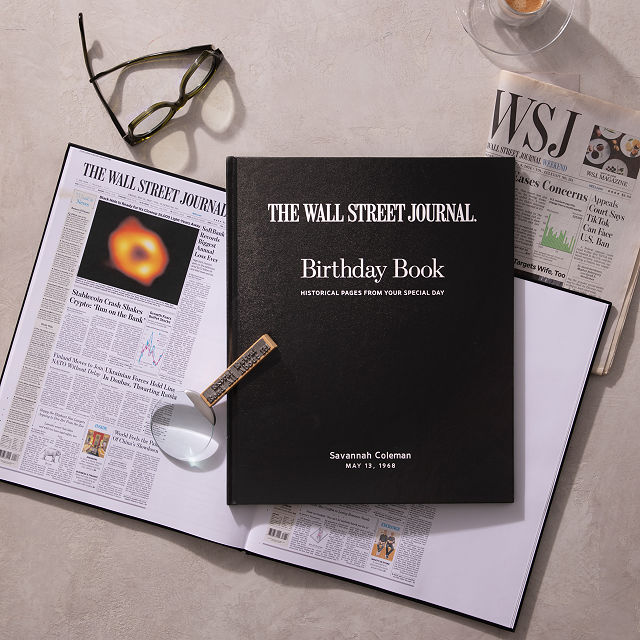 Wall Street Journal Custom Birthday Book