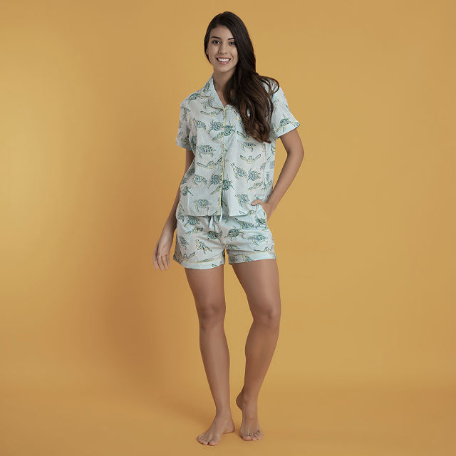 Sea Turtle Pajama Short Set