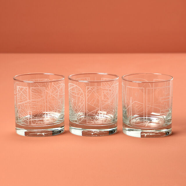 All Roads Take Us Home Map Glass Duo