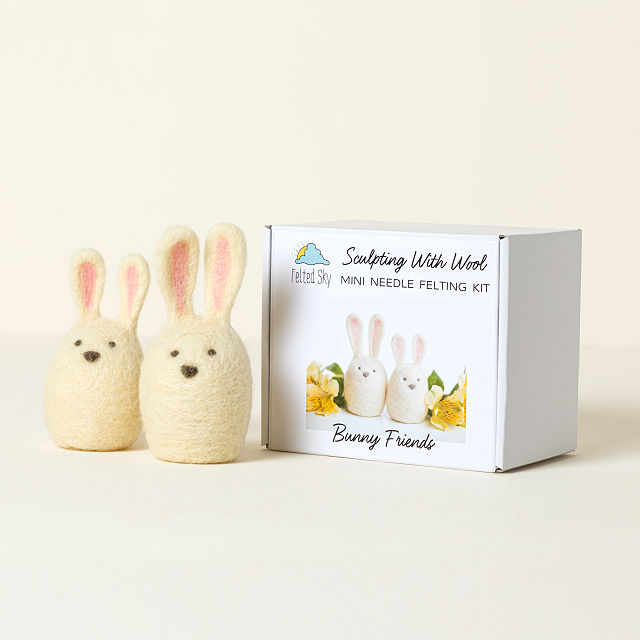 DIY Bunny Besties Beginners Needle Felting Kit