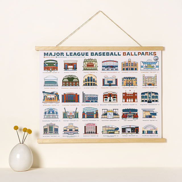 MLB Stadium Illustration Poster