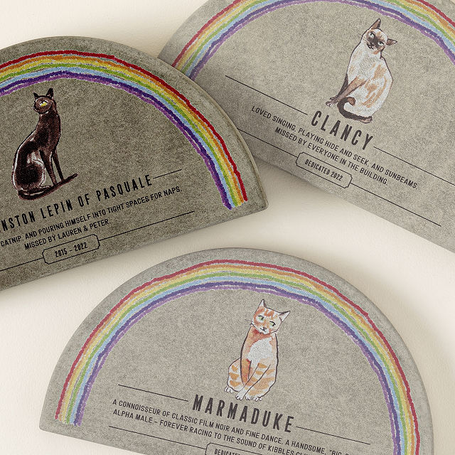 Rainbow Bridge Pet Memorial Garden Stone