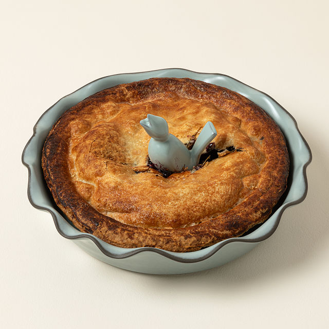 Stoneware Pie Dish & Pie Bird