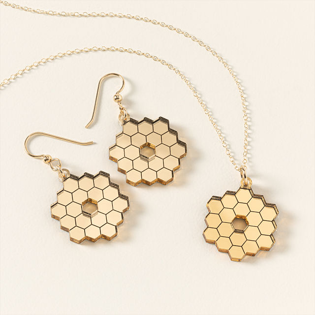 James Webb Telescope Mirror Earrings