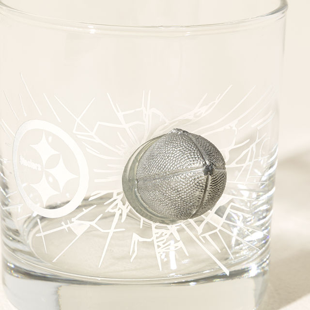 Interception! NFL Rocks Glass