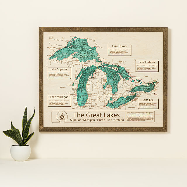 Lake Topography Art