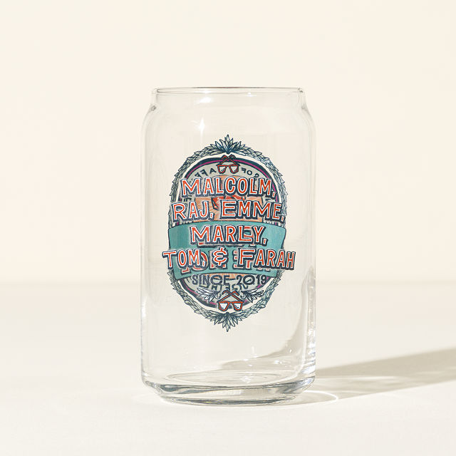 Nerds of a Feather Personalized Glass