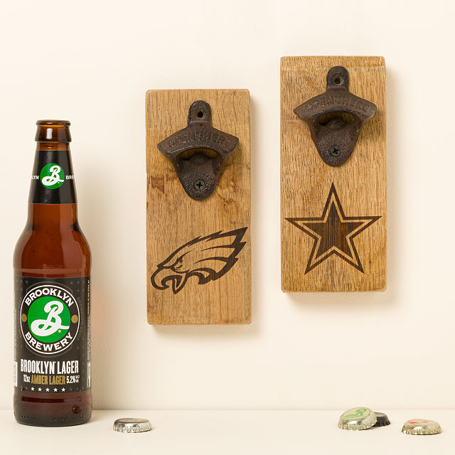NFL Barrel Stave Wall-Mounted Bottle Opener