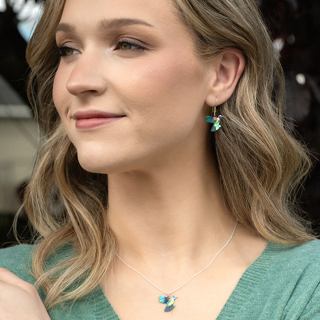 Iridescent Joyous Hummingbird Jewelry