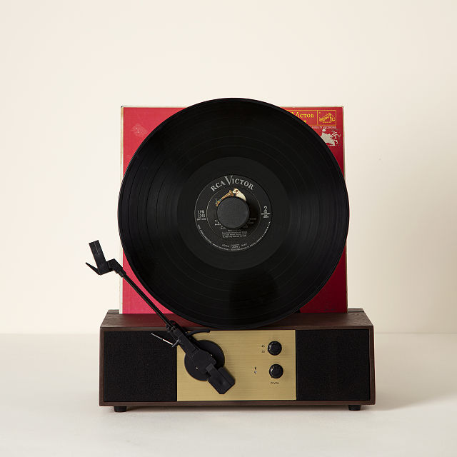 Vertical Vinyl Record Player with Bluetooth