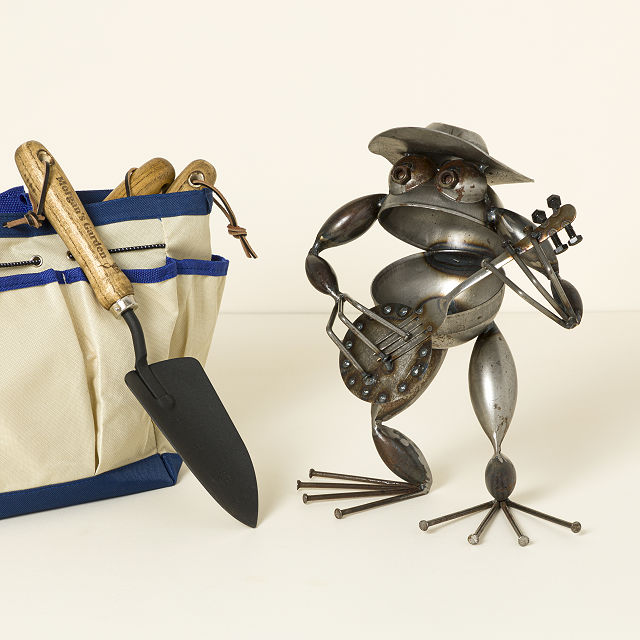 Musical Frog Garden Sculpture