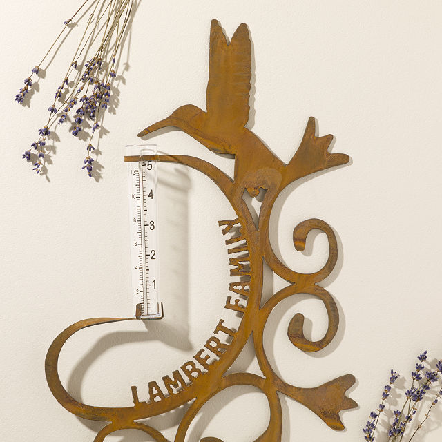 Personalized Hummingbird Rain Gauge