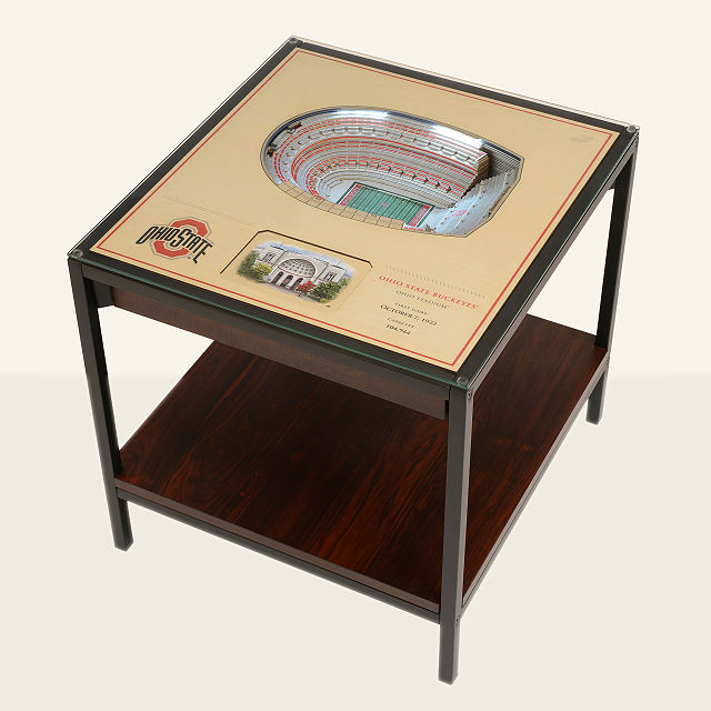 College Football Stadium Lights End Table