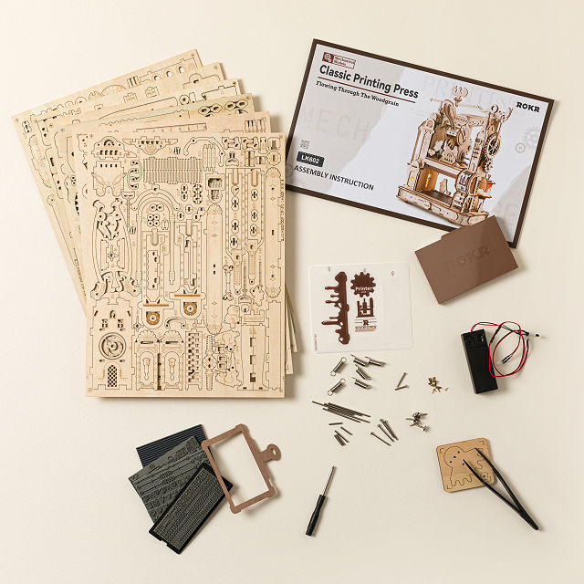 Printing Press DIY Building Kit