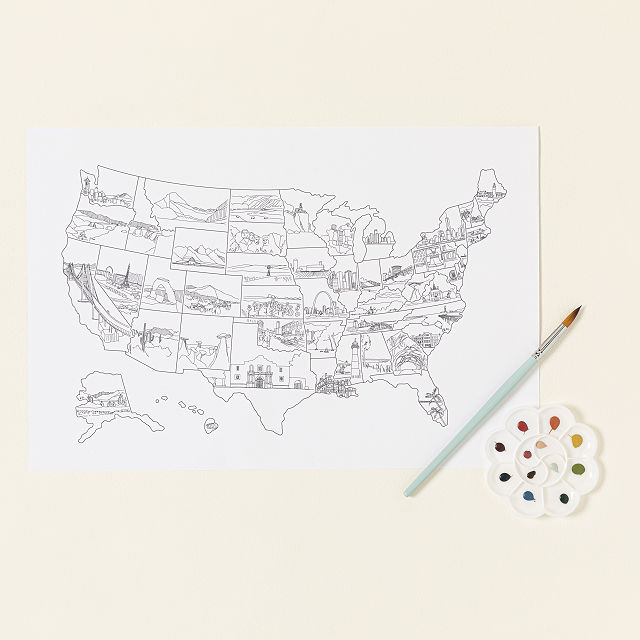 Track Your Travels DIY Watercolor Map