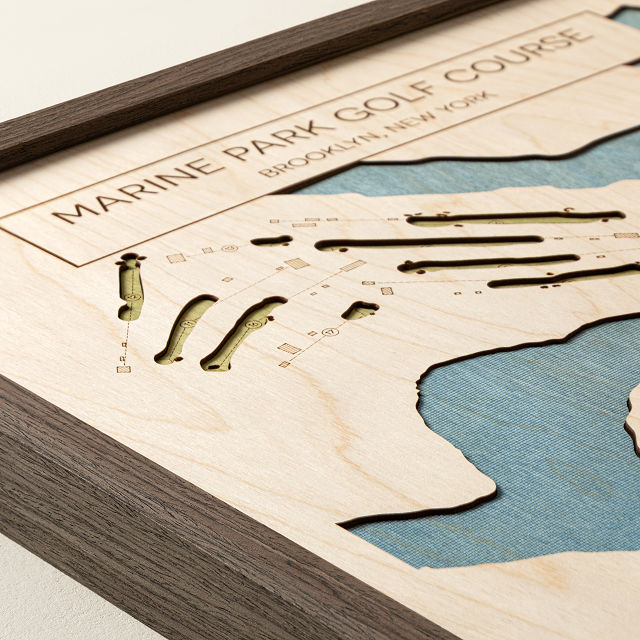 3D Wooden Custom Golf Course Map