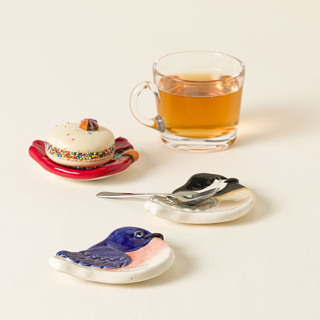 Ceramic Bird Dishes - Set of 3