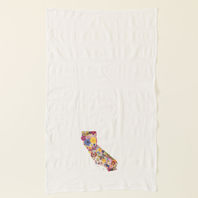 Where You Bloom State Tea Towel