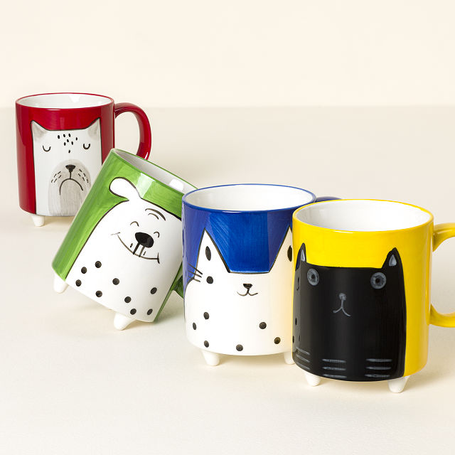Quirky Cat Footed Mug