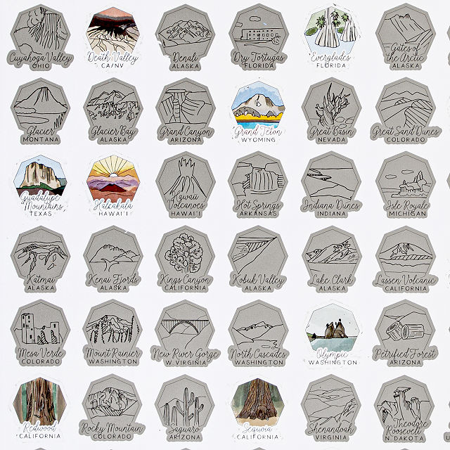 Personalized National Parks Scratch Off Poster