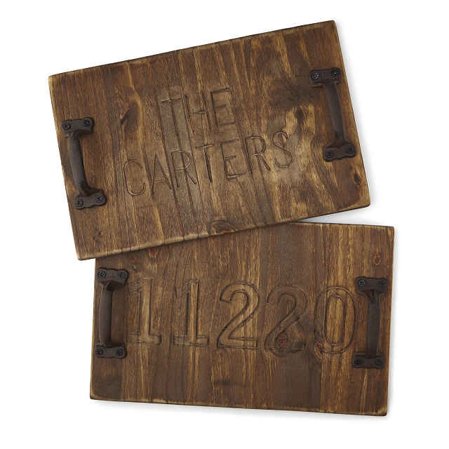 Personalized Rustic Serving Tray