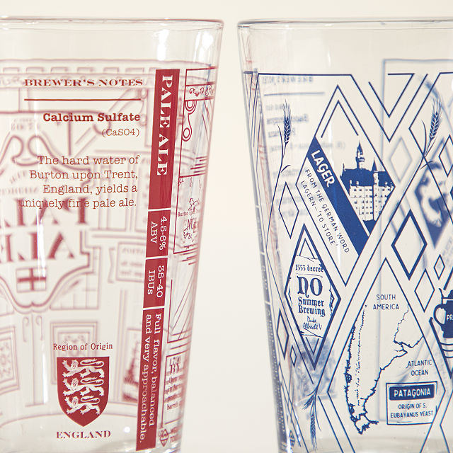 Beer History Pint Glasses