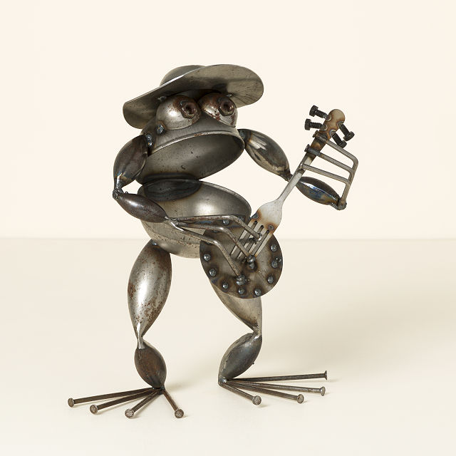 Musical Frog Garden Sculpture