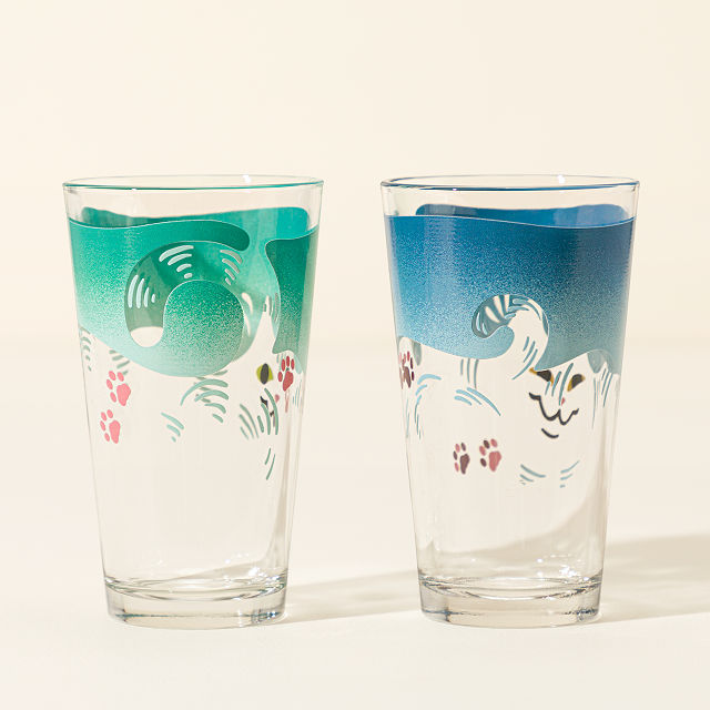 Purr-fectly Poured Cats Glass Set