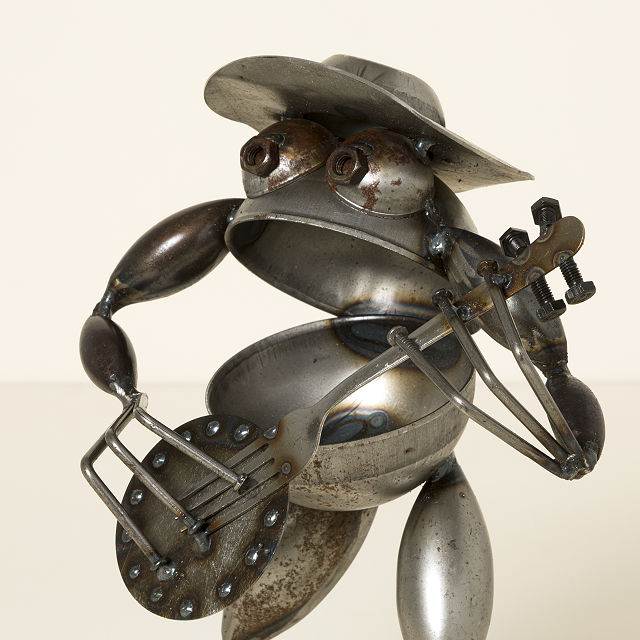 Musical Frog Garden Sculpture