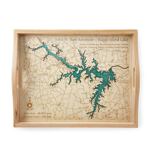 Coastal and Lake Art Serving Trays