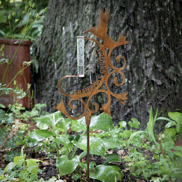 Personalized Hummingbird Rain Gauge