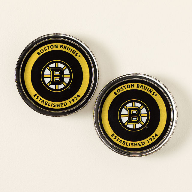 NHL Puck-Shaped Glass Coaster Set