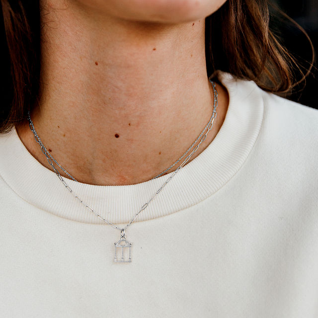 College Town Architecture Necklace