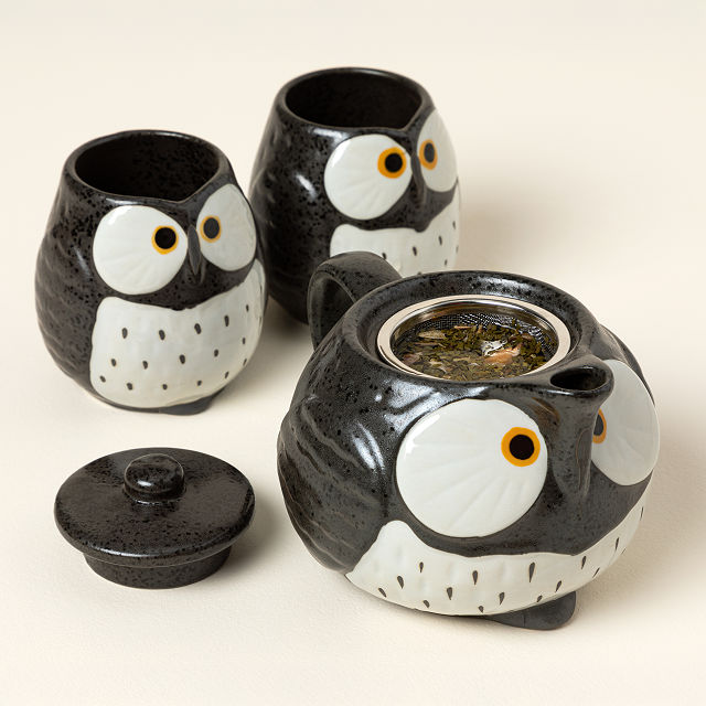 Ceramic Owl Tea Set