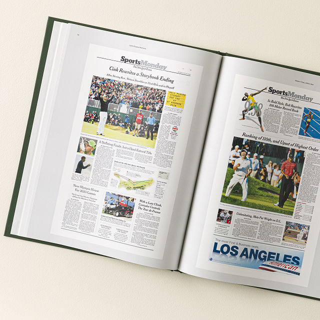 New York Times Personalized Golf History Book